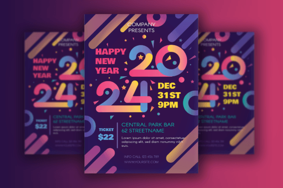 Download Happy 2024 New Year Poster - Premium Resources