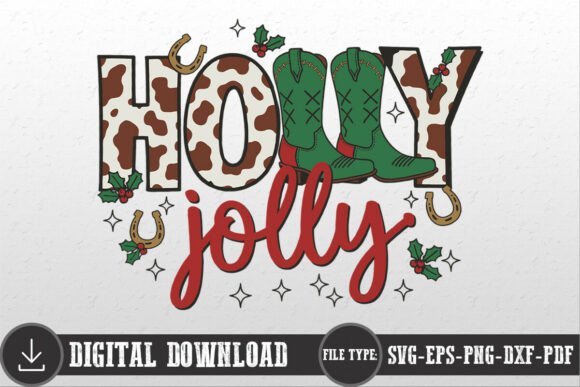 Download Holly Jolly Shirt Western Christmas SVG - Western christmas svg Collection
