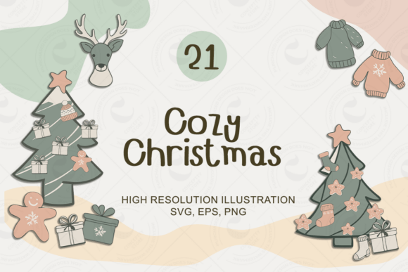 Download Cute and Cozy Christmas Illustrations - Christmas illustrations Collection