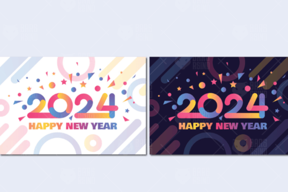 Download Gradient Happy 2024 Year Banner - Premium Resources