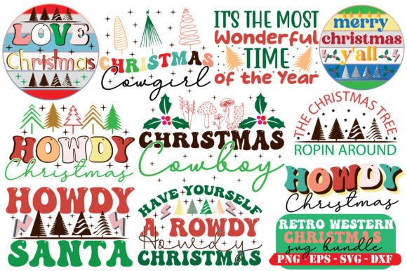Download Retro Western Christmas SVG Bundle - Western christmas svg Collection
