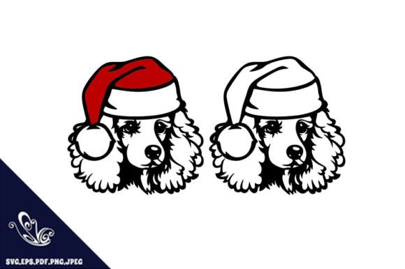 Download Poodle Santa Hat Christmas SVG Design - Christmas svg design Collection