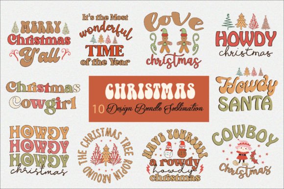 Download Retro Western Christmas SVG Bundle - Western christmas svg Collection