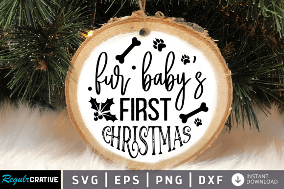 Download Fur Babys First Christmas SVG Design - Christmas svg design Collection